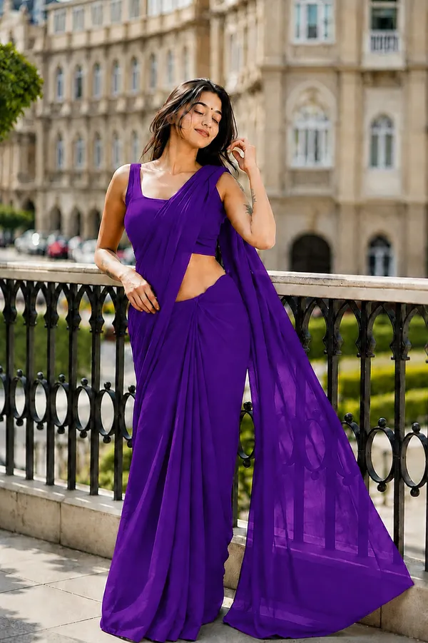 Purple_Georgette_SAREE_For_WOMEN