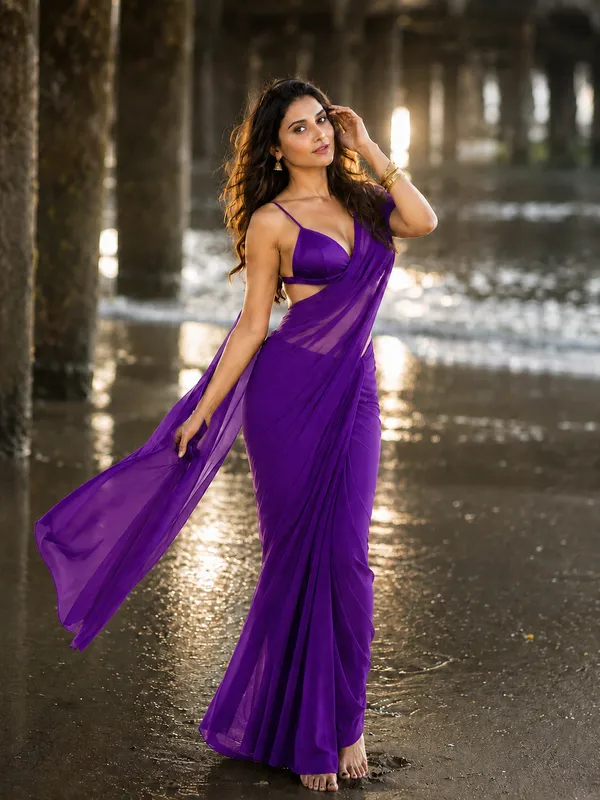 Purple_Georgette_SAREE_For_WOMEN