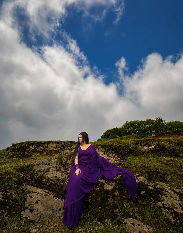 Purple_Georgette_SAREE_For_WOMEN