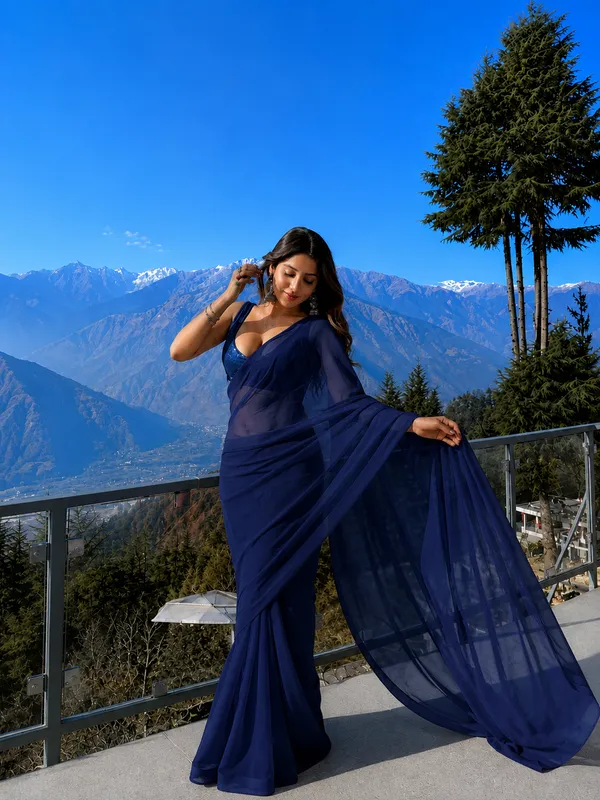 Navy_Blue_Georgette_SAREE_For_WOMEN