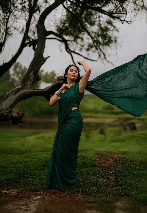 Green_Georgette_SAREE_For_WOMEN