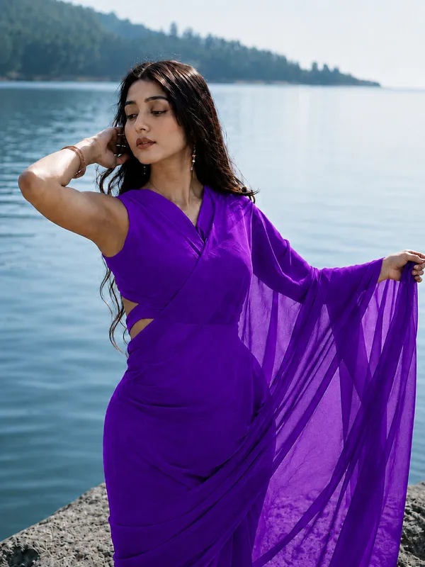 Purple_Georgette_SAREE_For_WOMEN