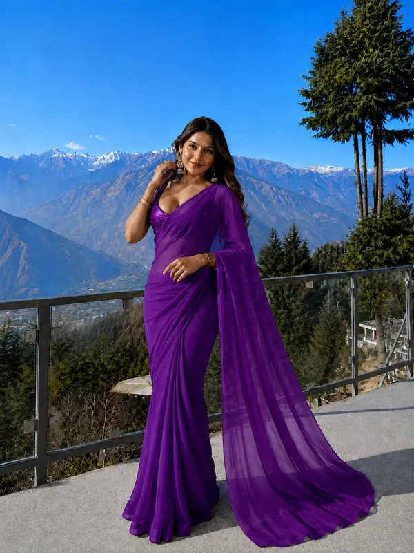 Purple_Georgette_SAREE_For_WOMEN