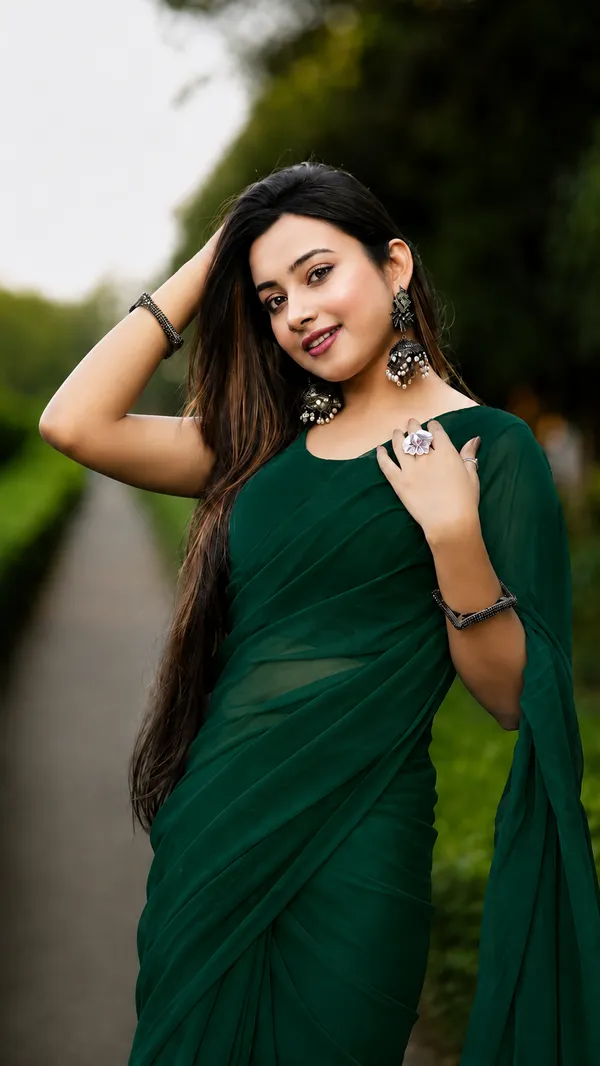 Green_Georgette_SAREE_For_WOMEN