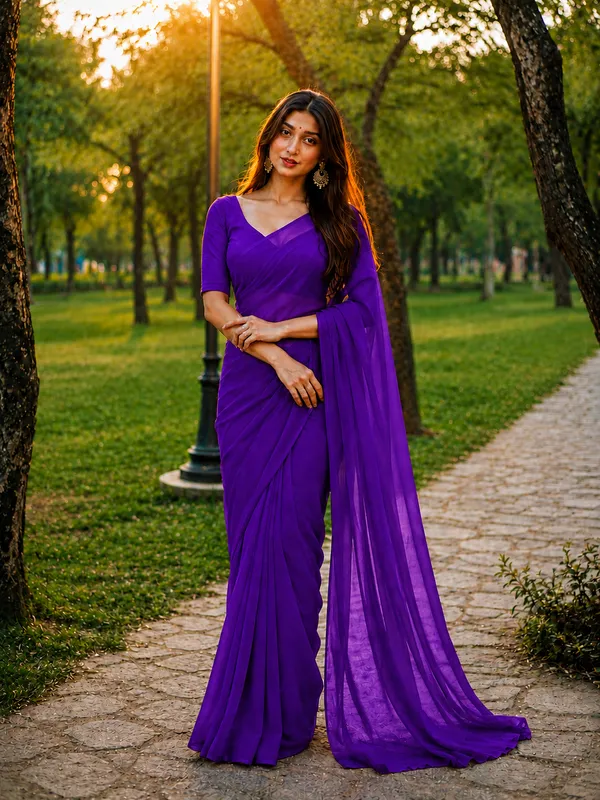 Purple_Georgette_SAREE_For_WOMEN