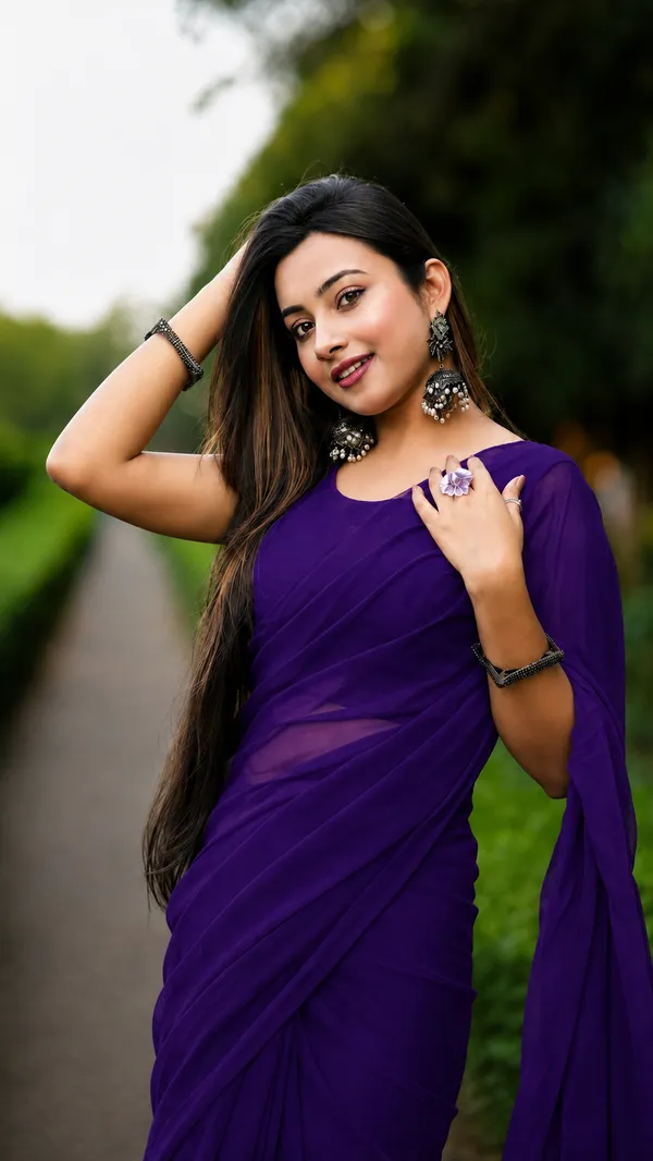 Purple_Georgette_SAREE_For_WOMEN