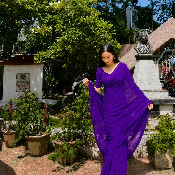 Purple_Georgette_SAREE_For_WOMEN