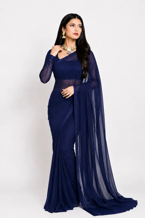 Navy_Blue_Georgette_SAREE_For_WOMEN