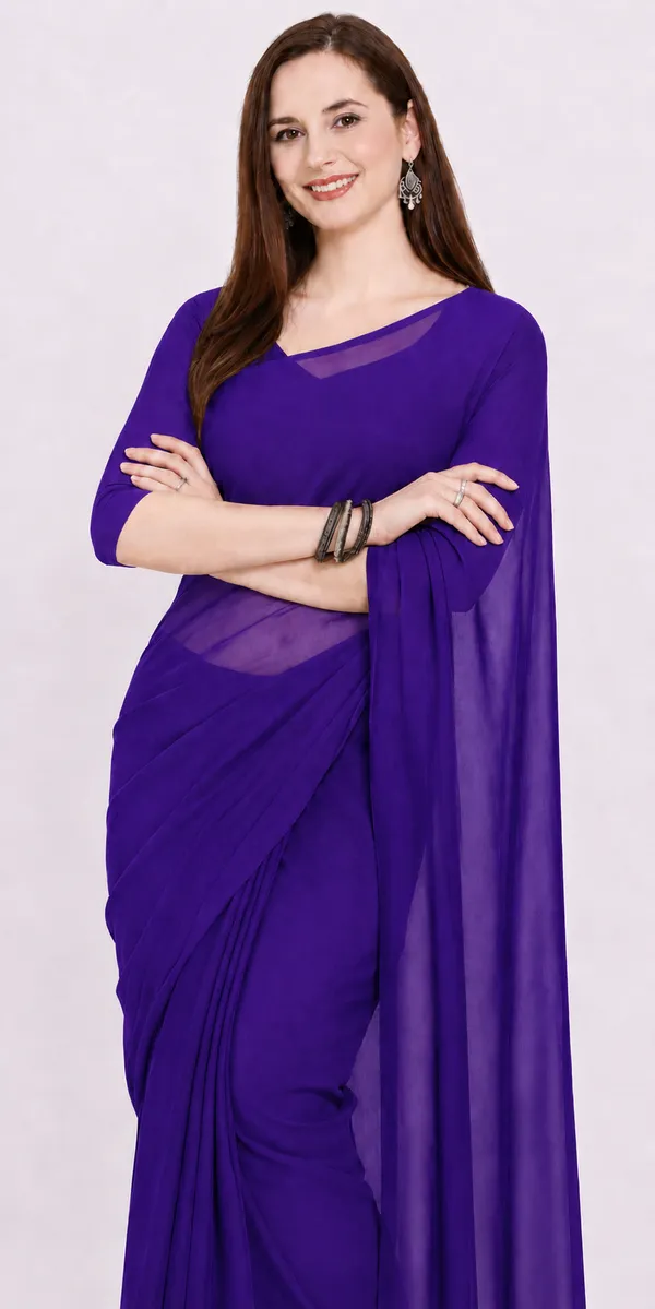 Purple_Georgette_SAREE_For_WOMEN