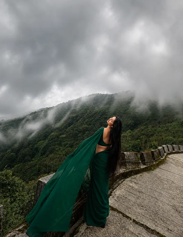Green_Georgette_SAREE_For_WOMEN