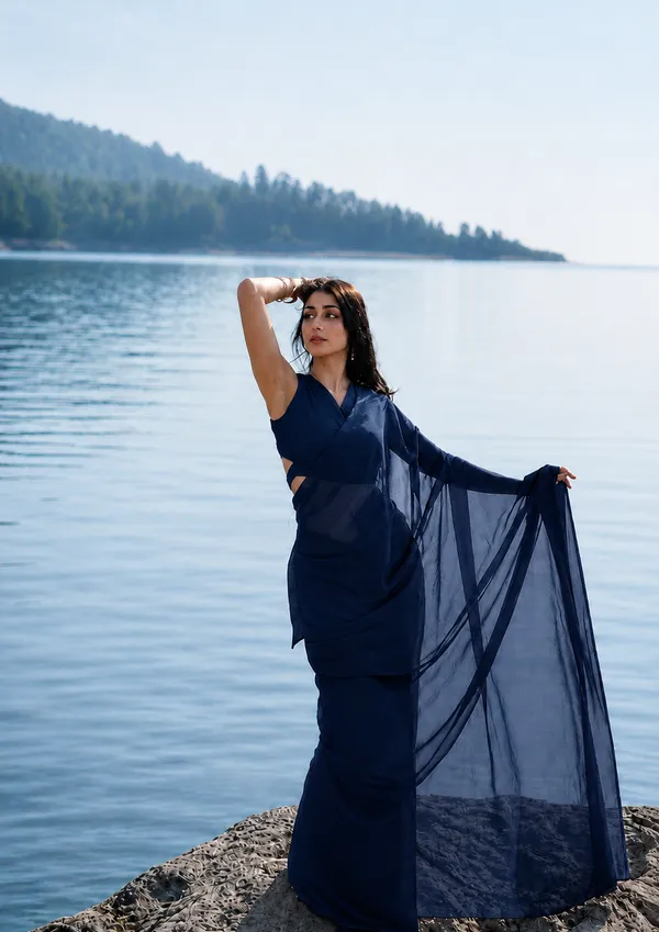 Navy_Georgette_SAREE_For_WOMEN