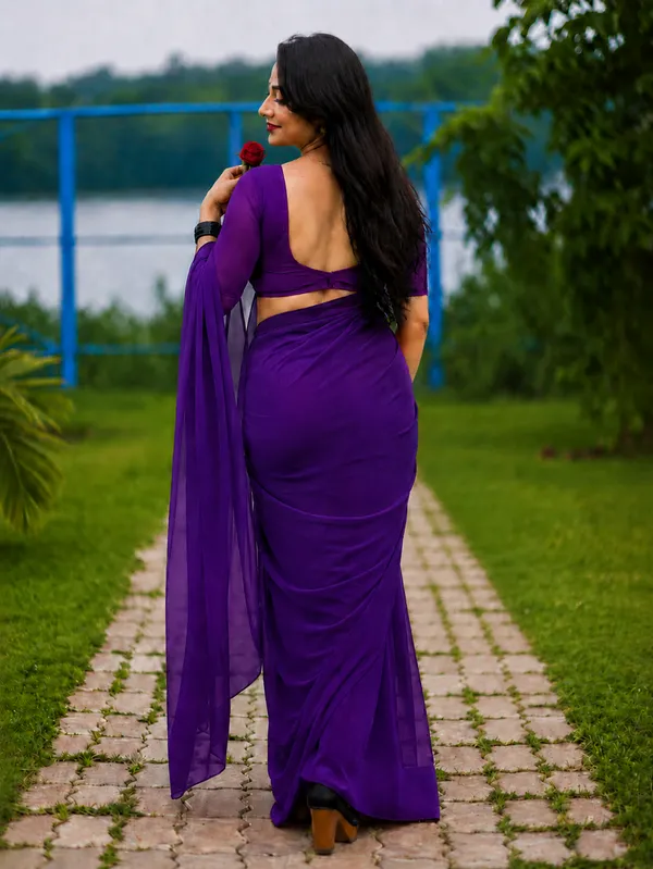 Purple_Georgette_SAREE_For_WOMEN