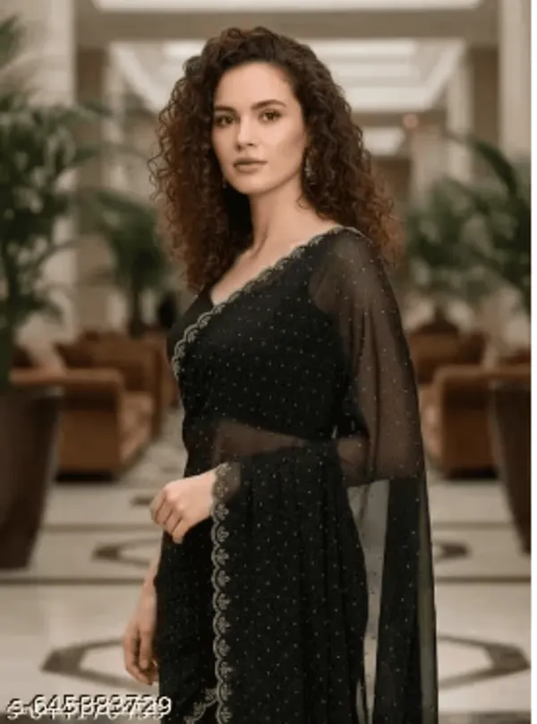 Black_Georgette_SAREE_For_WOMEN