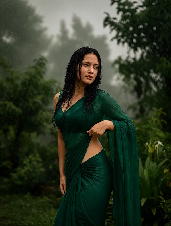 Green_Georgette_SAREE_For_WOMEN
