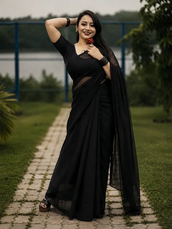 Black_Georgette_SAREE_For_WOMEN