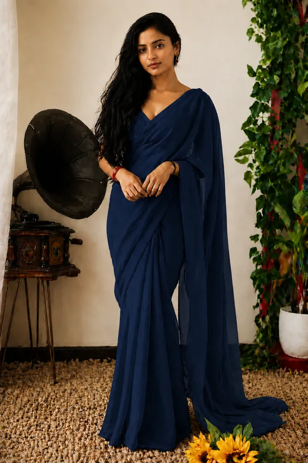 Navy_Georgette_SAREE_For_WOMEN