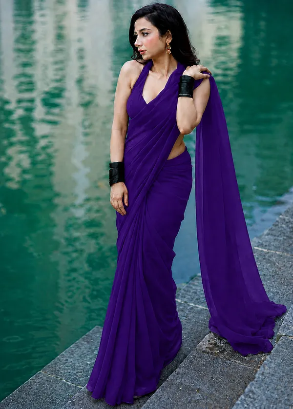Purple_Georgette_SAREE_For_WOMEN