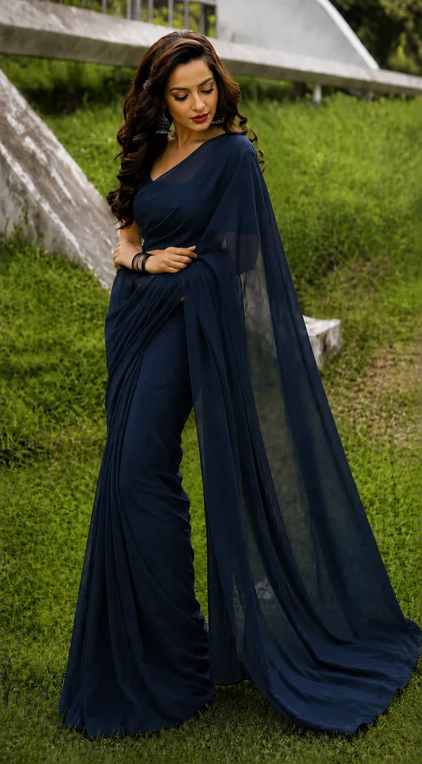 Navy_Georgette_SAREE_For_WOMEN