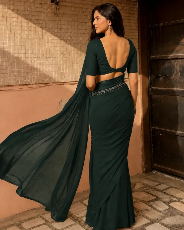 Green_Georgette_SAREE_For_WOMEN