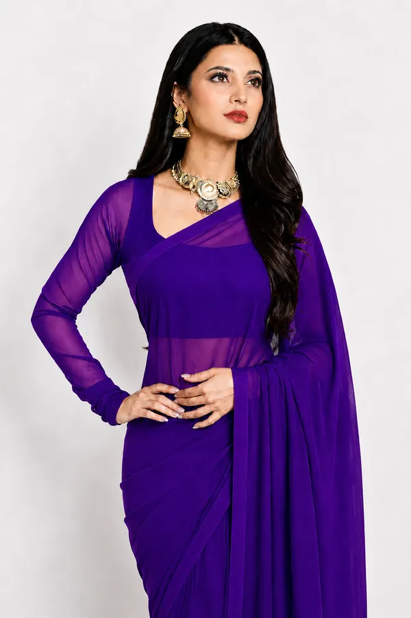 Purple_Georgette_SAREE_For_WOMEN