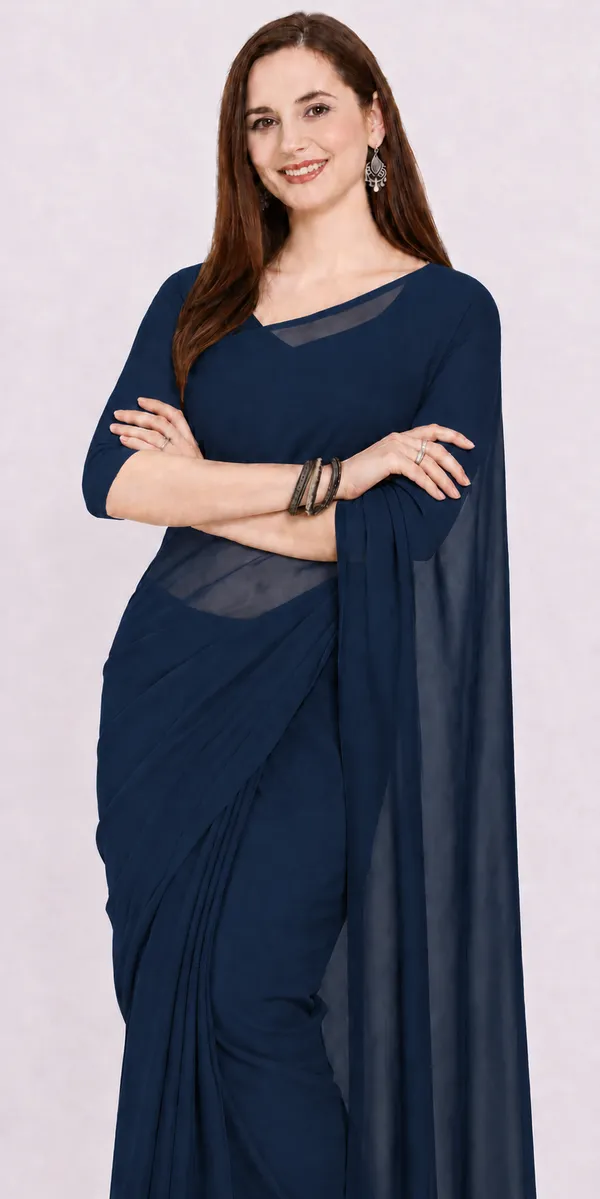 Navy_Blue_Georgette_SAREE_For_WOMEN
