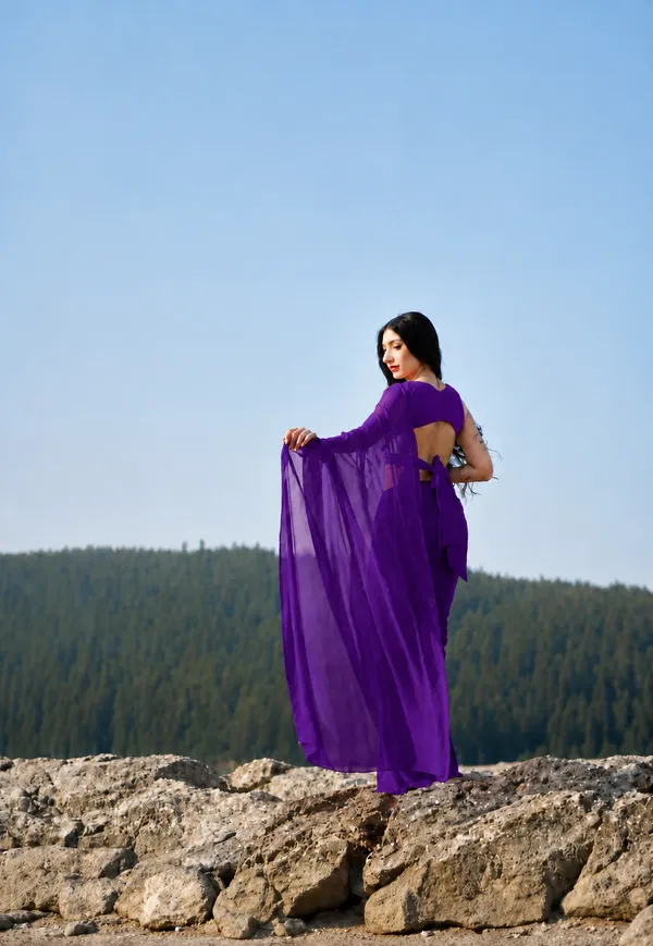Purple_Georgette_SAREE_For_WOMEN