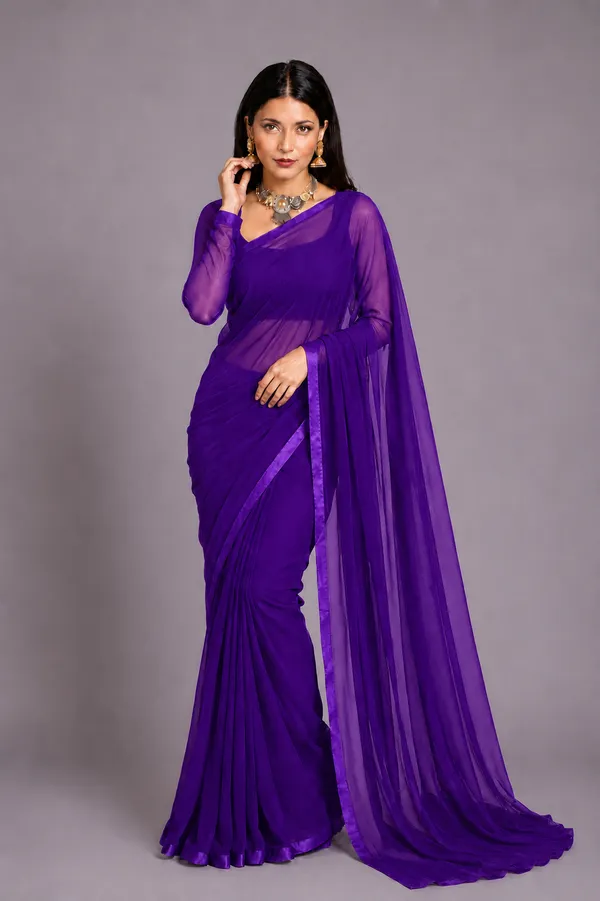 Purple_Georgette_SAREE_For_WOMEN
