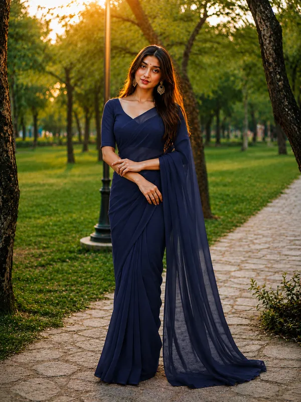 Navy_Blue_Georgette_SAREE_For_WOMEN