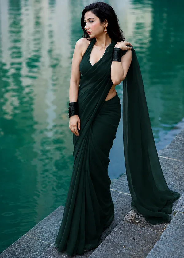Green_Georgette_SAREE_For_WOMEN