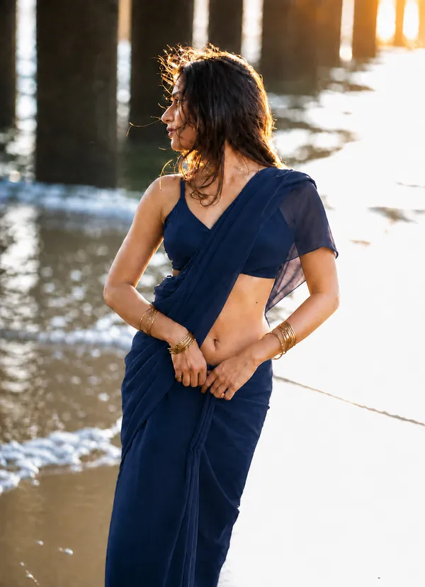 Navy_Georgette_SAREE_For_WOMEN