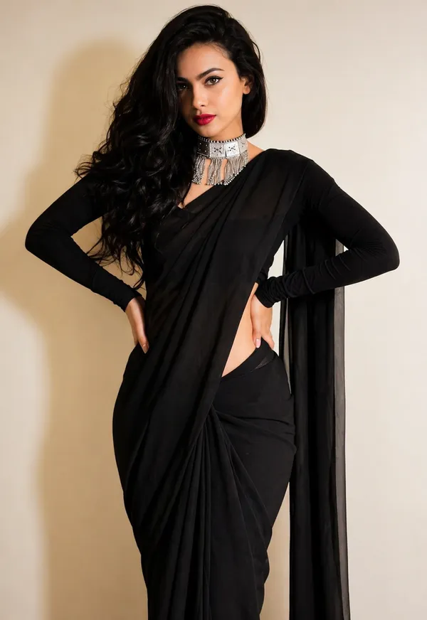 Black_Georgette_SAREE_For_WOMEN