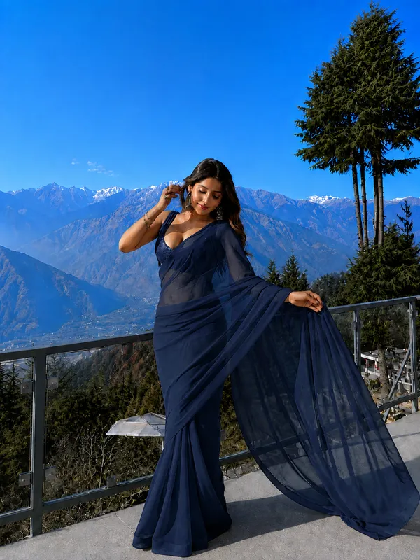 Navy_Blue_Georgette_SAREE_For_WOMEN