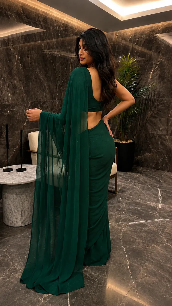 Green_Georgette_SAREE_For_WOMEN