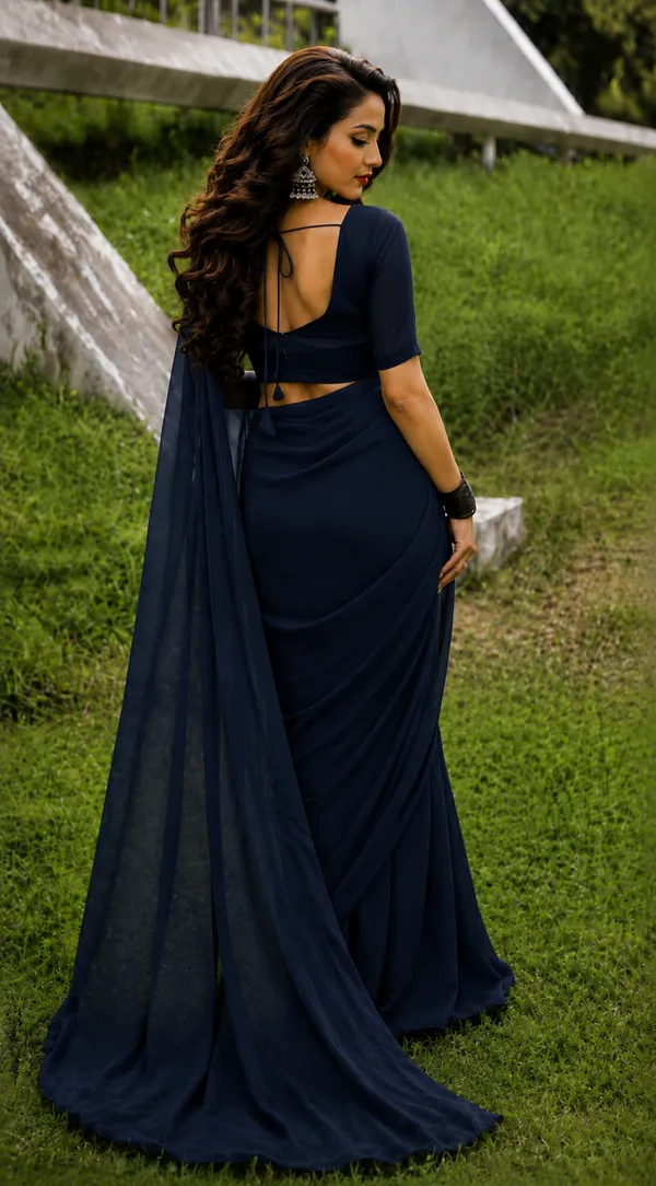 Navy_Georgette_SAREE_For_WOMEN