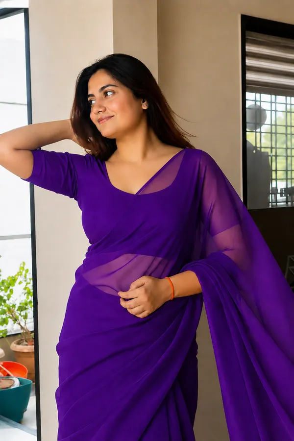 Purple_Georgette_SAREE_For_WOMEN