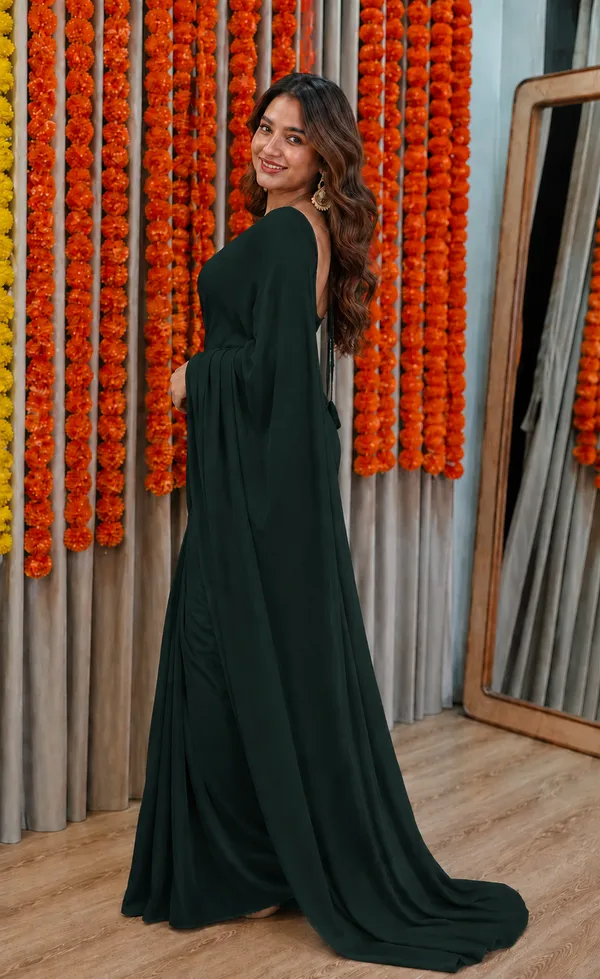 Dark_Green_Georgette_SAREE_For_WOMEN