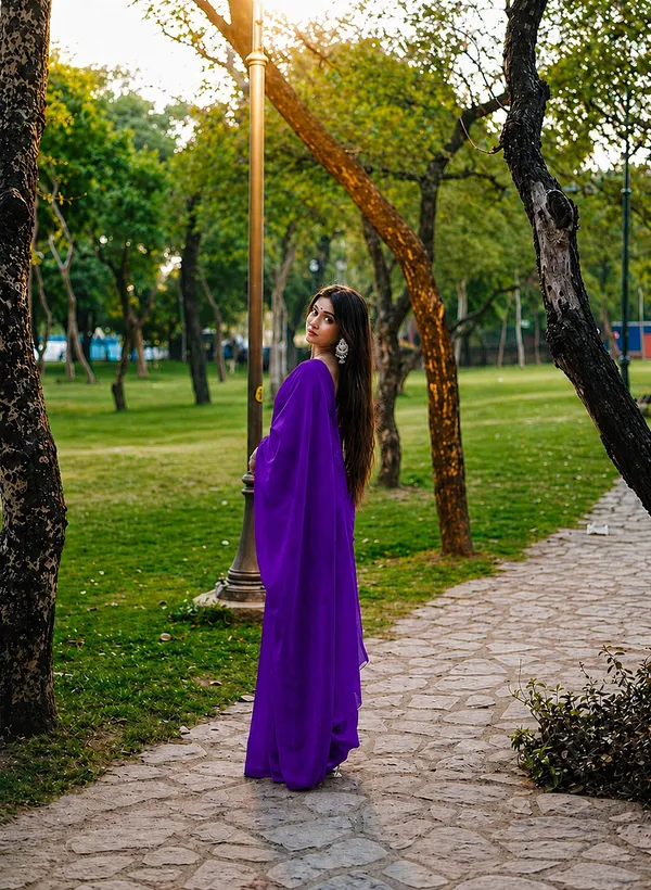 Purple_Georgette_SAREE_For_WOMEN
