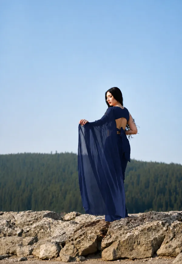 Navy_Blue_Georgette_SAREE_For_WOMEN