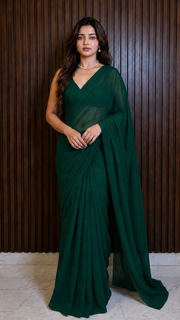 Dark_Green_Georgette_SAREE_For_WOMEN