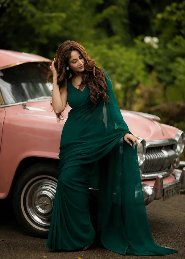 Green_Georgette_SAREE_For_WOMEN
