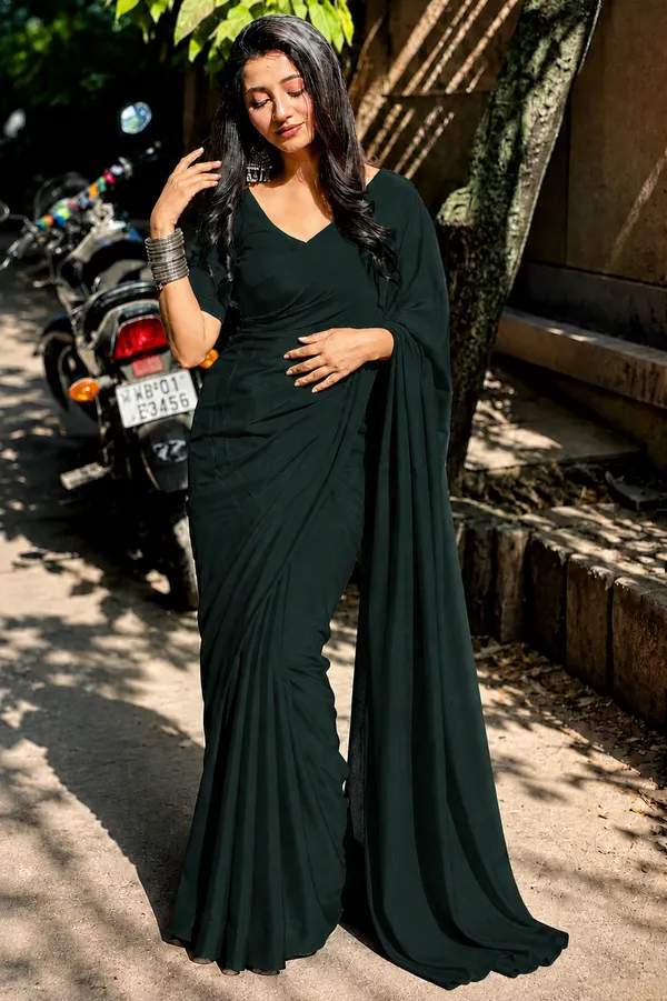 Dark_Green_Georgette_SAREE_For_WOMEN