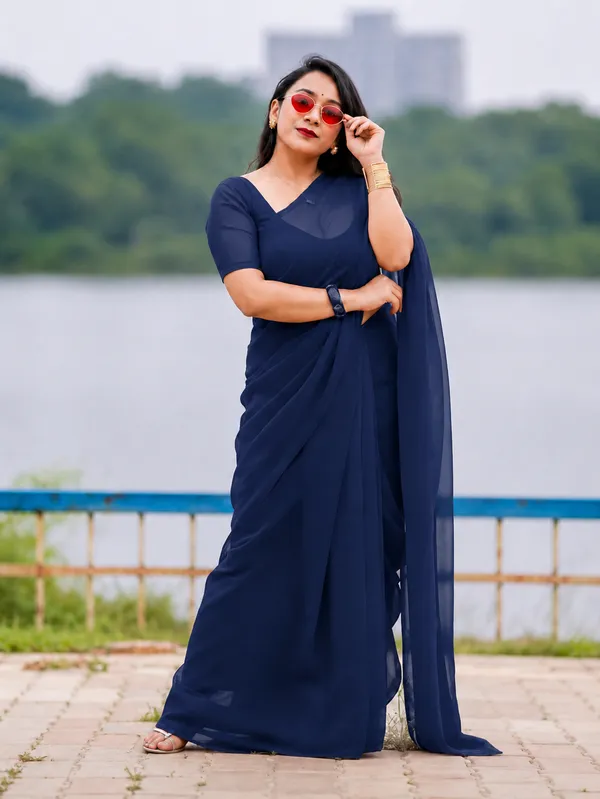 Navy_Blue_Georgette_SAREE_For_WOMEN