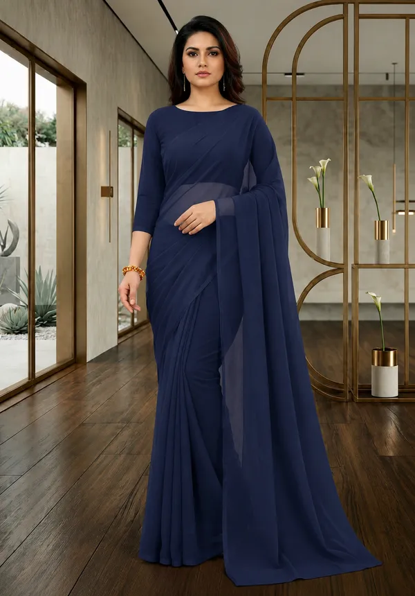 Navy_Blue_Georgette_SAREE_For_WOMEN