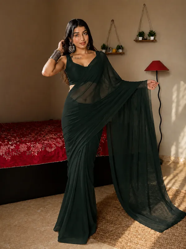 Dark_Green_Georgette_SAREE_For_WOMEN