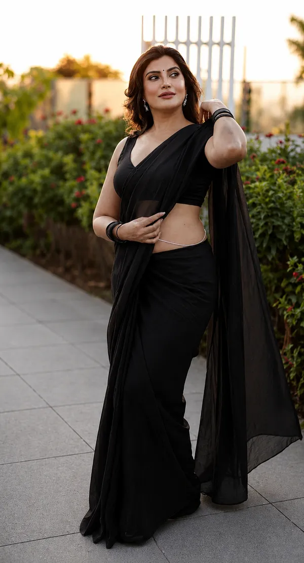 Black_Georgette_SAREE_For_WOMEN