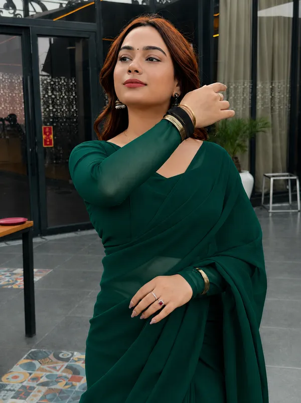 Green_Georgette_SAREE_For_WOMEN