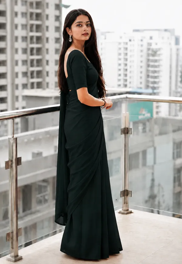 Dark_Green_Georgette_SAREE_For_WOMEN