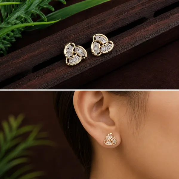 Korean_Gold_Plated_Baguette_Knot_Stud_Earrings