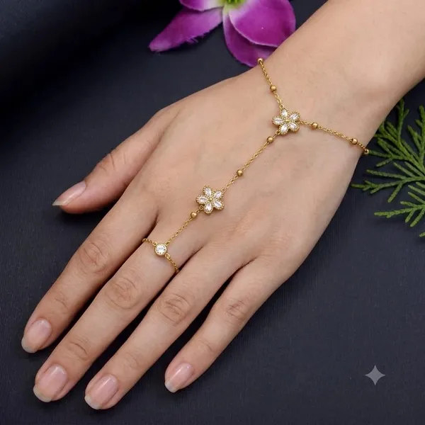 Flower_Hand_Bracelet_Gold_Plated_With_American_Diamonds