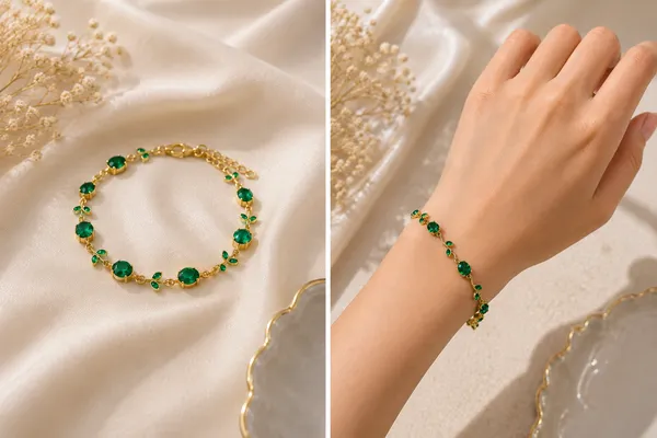 Tulip_Green_Stone_Anti_Tarnish_Bracelet_For_Women